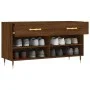 Shoe bench engineered wood oak brown 102x35x55 cm by vidaXL, Shoe racks and shoe organizers - Ref: Foro24-829723, Price: 58,0...
