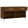 Shoe bench engineered wood oak brown 102x35x55 cm by vidaXL, Shoe racks and shoe organizers - Ref: Foro24-829723, Price: 58,0...