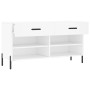 Weiße Schuhbank aus Holzwerkstoff, 102 x 35 x 55 cm von vidaXL, Schuhregale und Schuhorganisatoren - Ref: Foro24-829748, Prei...