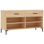 Schuhbank aus Holzwerkstoff Sonoma-Eiche 102x35x55 cm von vidaXL, Schuhregale und Schuhorganisatoren - Ref: Foro24-829743, Pr...