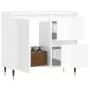 Armario de baño madera contrachapada blanco brillo 65x33x60 cm de vidaXL, Tocadores de baño - Ref: Foro24-831598, Precio: 82,...