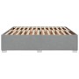 Cama sin colchón tela gris claro 200x200 cm
