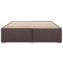 Cama sin colchón tela marrón oscuro 200x200 cm
