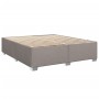 Cama sin colchón tela gris taupe 200x200 cm