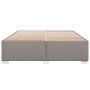Cama sin colchón tela gris taupe 200x200 cm