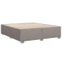 Cama sin colchón tela gris taupe 200x200 cm