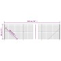 Cerca de alambre con brida gris antracita 2x10 m