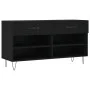 Banco zapatero madera de ingeniería negro 102x35x55 cm de vidaXL, Zapateros y organizadores de calzado - Ref: Foro24-829733, ...
