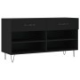 Engineered wood black shoemaker bench 102x35x55 cm by vidaXL, Shoe racks and shoe organizers - Ref: Foro24-829733, Price: 57,...