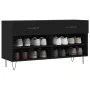 Banco zapatero madera de ingeniería negro 102x35x55 cm de vidaXL, Zapateros y organizadores de calzado - Ref: Foro24-829733, ...