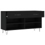 Engineered wood black shoemaker bench 102x35x55 cm by vidaXL, Shoe racks and shoe organizers - Ref: Foro24-829733, Price: 57,...