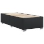 Estructura de cama sin colchón cuero sintético negro 80x200 cm