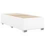 Estructura de cama sin colchón cuero sintético blanco 80x200 cm