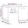 Sonoma grauer Wandschrank aus Holzwerkstoff, 60 x 36,5 x 35 cm von vidaXL, Schließfächer und Lagerschränke - Ref: Foro24-8300...