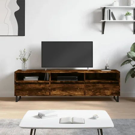 Smoked oak plywood TV cabinet 150x30x44.5 cm by vidaXL, TV Furniture - Ref: Foro24-831305, Price: 97,61 €, Discount: %
