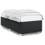Estructura de cama sin colchón cuero sintético negro 90x190 cm