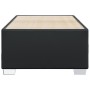Estructura de cama sin colchón cuero sintético negro 90x190 cm