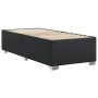 Estructura de cama sin colchón cuero sintético negro 90x190 cm
