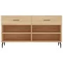 Engineered wood shoe bench in Sonoma oak, 102x35x55 cm. by vidaXL, Shoe racks and shoe organizers - Ref: Foro24-829759, Price...