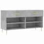 Concrete gray engineered wood shoe bench 102x35x55 cm by vidaXL, Shoe racks and shoe organizers - Ref: Foro24-829728, Price: ...