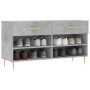 Concrete gray engineered wood shoe bench 102x35x55 cm by vidaXL, Shoe racks and shoe organizers - Ref: Foro24-829728, Price: ...