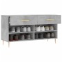 Concrete gray engineered wood shoe bench 102x35x55 cm by vidaXL, Shoe racks and shoe organizers - Ref: Foro24-829728, Price: ...
