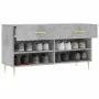 Concrete gray engineered wood shoe bench 102x35x55 cm by vidaXL, Shoe racks and shoe organizers - Ref: Foro24-829728, Price: ...