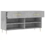 Concrete gray engineered wood shoe bench 102x35x55 cm by vidaXL, Shoe racks and shoe organizers - Ref: Foro24-829728, Price: ...