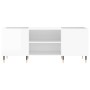 Glänzend weißer Sperrholz-Disc-Schrank 121x38x48 cm von vidaXL, CD- und DVD-Speicher - Ref: Foro24-831670, Preis: 81,80 €, Ra...
