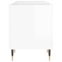 Glossy white plywood disc cabinet 121x38x48 cm by vidaXL, CD and DVD storage - Ref: Foro24-831670, Price: 81,80 €, Discount: %