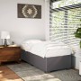 Estructura de cama sin colchón cuero sintético gris 90x200 cm