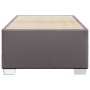 Estructura de cama sin colchón cuero sintético gris 90x200 cm