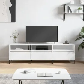 Mueble de TV madera contrachapada blanco 150x30x44,5 cm de vidaXL, Muebles TV - Ref: Foro24-831284, Precio: 76,87 €, Descuent...