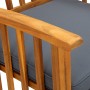Sillas de comedor jardín 3 uds con cojines madera maciza acacia by vidaXL, Garden chairs - Ref: Foro24-312131, Price: 279,22 ...