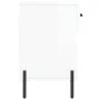 Engineered wood white gloss shoemaker bench 102x35x55 cm by vidaXL, Shoe racks and shoe organizers - Ref: Foro24-829750, Pric...