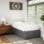 Estructura de cama sin colchón cuero sintético gris 100x200 cm