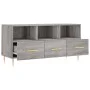 Sonoma gray engineered wood TV cabinet 102x36x50 cm by vidaXL, TV Furniture - Ref: Foro24-829026, Price: 59,14 €, Discount: %