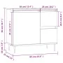 Armario de baño madera contrachapada blanco 65x33x60 cm de vidaXL, Tocadores de baño - Ref: Foro24-831596, Precio: 69,64 €, D...