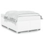 Estructura de cama sin colchón cuero sintético blanco 120x190cm
