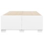Estructura de cama sin colchón cuero sintético blanco 120x190cm
