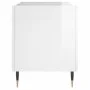 Mueble discos madera contrachapada blanco brillo 74,5x38x48 cm de vidaXL, Almacenamiento para CD y DVD - Ref: Foro24-831718, ...