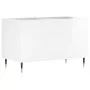 Mueble discos madera contrachapada blanco brillo 74,5x38x48 cm de vidaXL, Almacenamiento para CD y DVD - Ref: Foro24-831718, ...