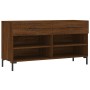 Shoe bench engineered wood oak brown 102x35x55 cm by vidaXL, Shoe racks and shoe organizers - Ref: Foro24-829747, Price: 60,3...