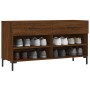 Shoe bench engineered wood oak brown 102x35x55 cm by vidaXL, Shoe racks and shoe organizers - Ref: Foro24-829747, Price: 60,3...