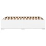 Estructura de cama sin colchón cuero sintético blanco 120x200cm