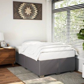 Estructura de cama sin colchón cuero sintético gris 120x200 cm en Camas y somieres | Comprar online en Foro24