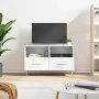 Glänzend weißer Sperrholz-TV-Schrank 80x36x50 cm von vidaXL, TV-Möbel - Ref: Foro24-828958, Preis: 47,84 €, Rabatt: %