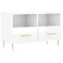 Glänzend weißer Sperrholz-TV-Schrank 80x36x50 cm von vidaXL, TV-Möbel - Ref: Foro24-828958, Preis: 47,84 €, Rabatt: %
