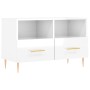 Glänzend weißer Sperrholz-TV-Schrank 80x36x50 cm von vidaXL, TV-Möbel - Ref: Foro24-828958, Preis: 47,84 €, Rabatt: %