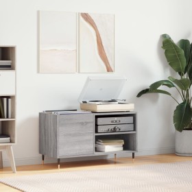 Sonoma gray engineered wood record cabinet 85x38x48 cm by vidaXL, CD and DVD storage - Ref: Foro24-831698, Price: 45,45 €, Di...